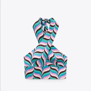 ZARA Satin Effect Crop Top